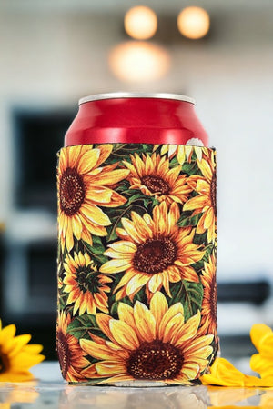 Sunflower Print Drink Sleeve