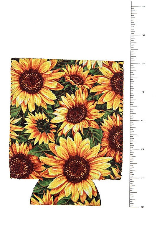 Sunflower Print Drink Sleeve