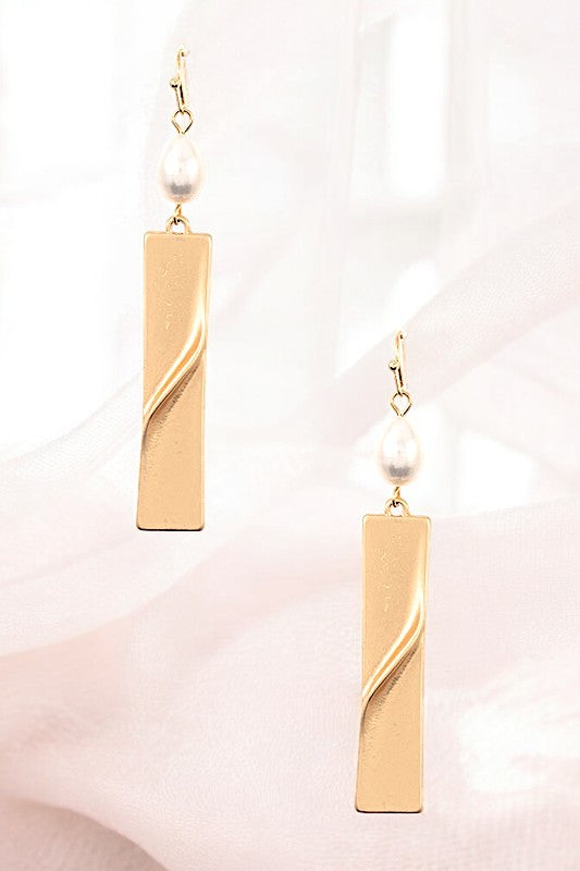 FRESHWATER PEARL BAR DROP EARRING