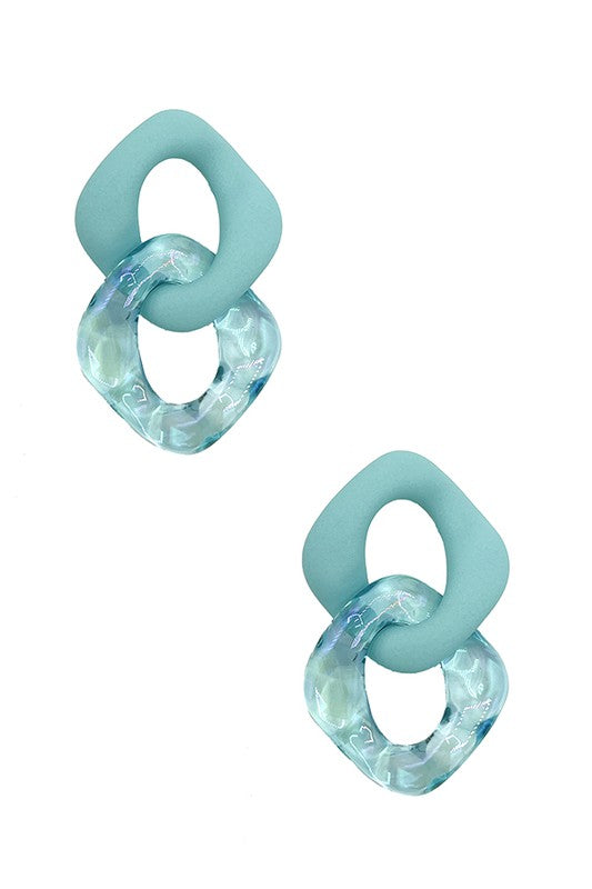 Color Link Acrylic Post Earring