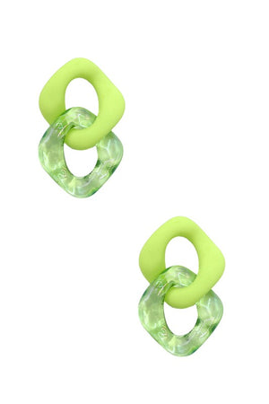 Color Link Acrylic Post Earring