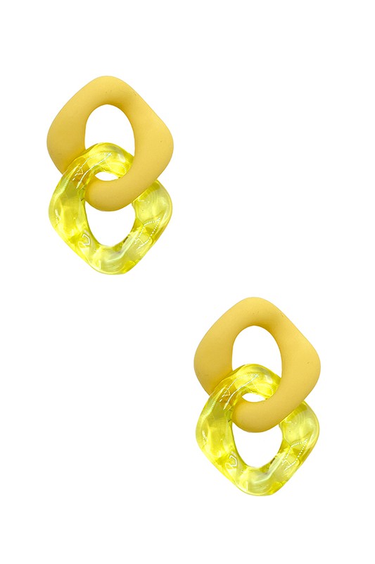 Color Link Acrylic Post Earring