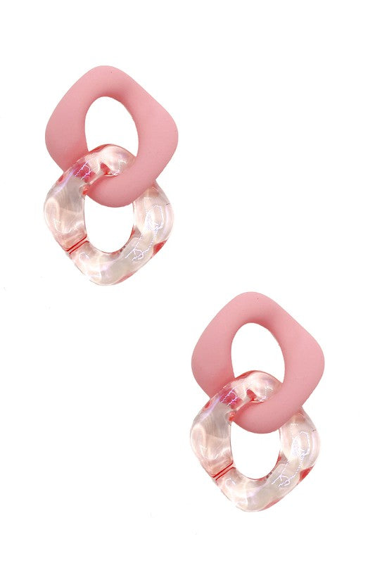 Color Link Acrylic Post Earring