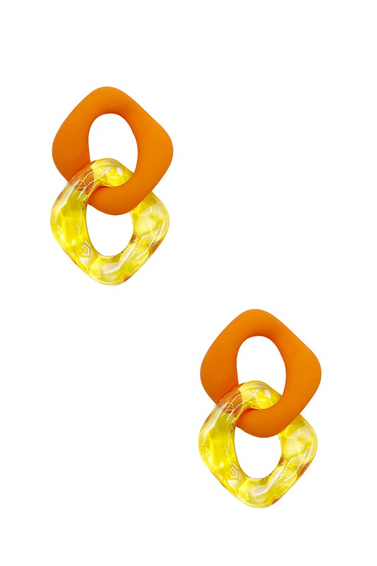 Color Link Acrylic Post Earring