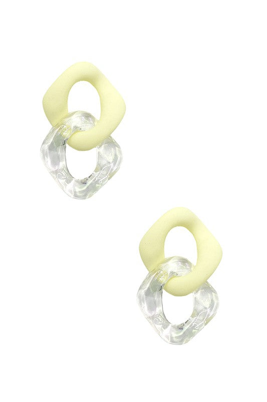 Color Link Acrylic Post Earring