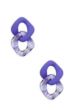 Color Link Acrylic Post Earring