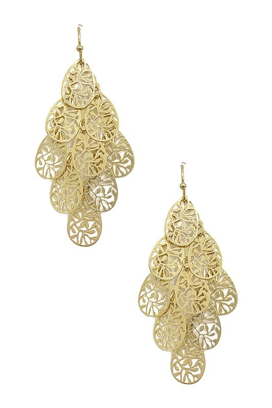 Filigree Multi Teardrop Earring