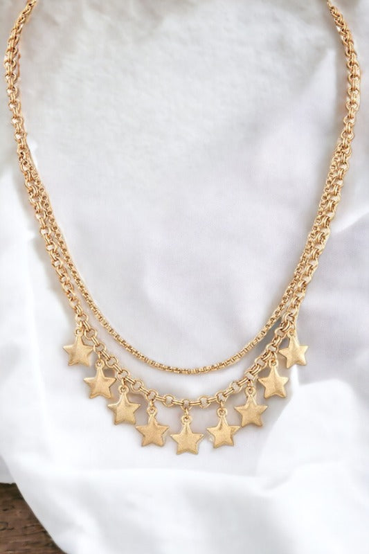 Multi Star Dangle Necklace