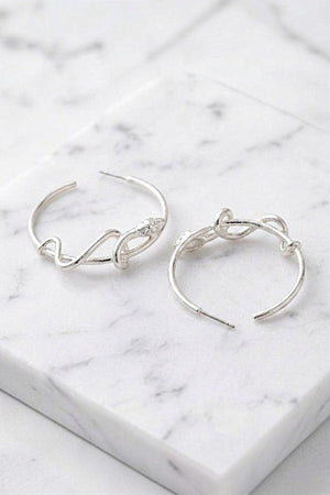 SNAKE WRAP SEMI HOOP EARRING