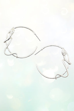 SNAKE WRAP SEMI HOOP EARRING
