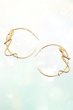 SNAKE WRAP SEMI HOOP EARRING