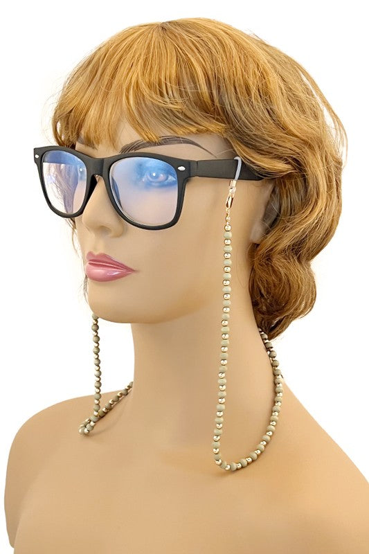 Wooden Bead Accessory Holder for Glasses and Mask