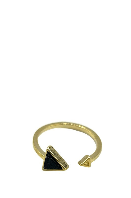 Triangle Gem Cuff Ring