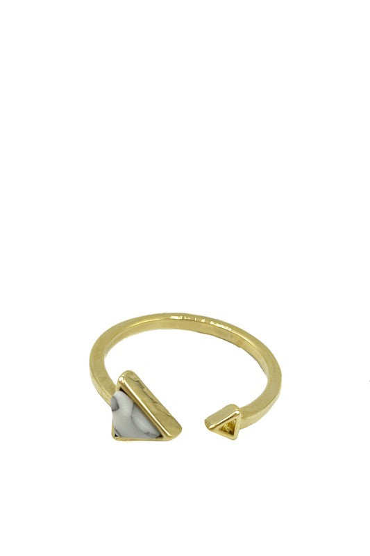 Triangle Gem Cuff Ring