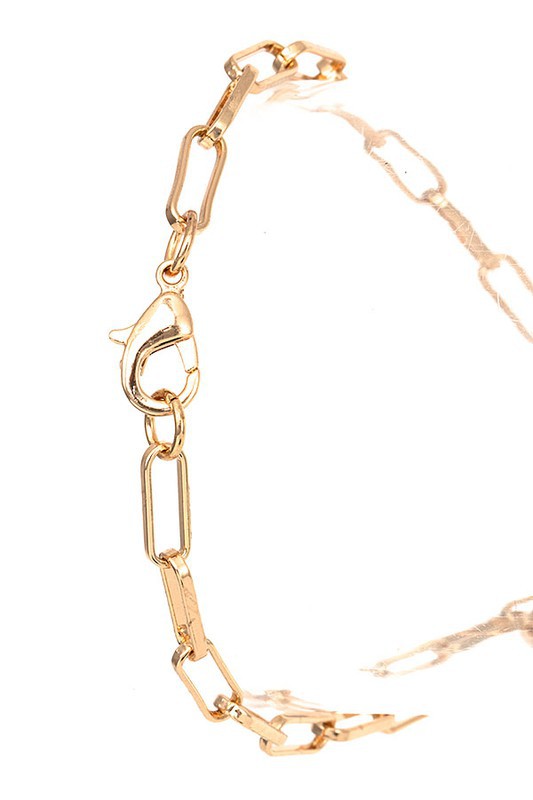 Heart Outline Chain Bracelet