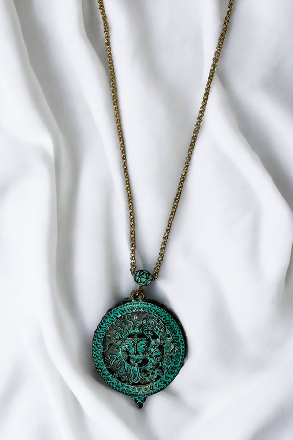 Sun and Moon Detail Pendant Necklace