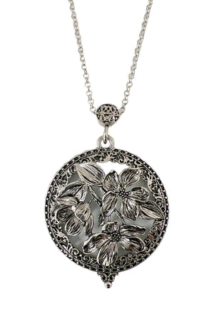 Floral Cut Out Pendant Necklace