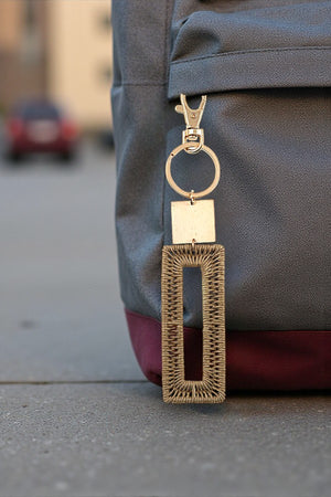 THREAD WOVEN RECTANGULAR KEY CHAIN