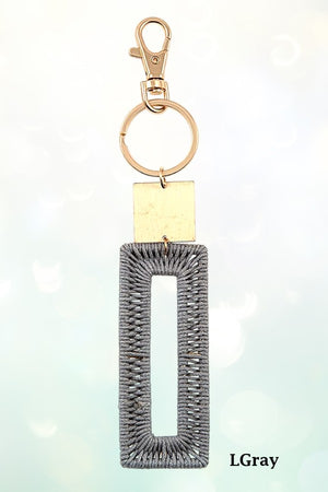 THREAD WOVEN RECTANGULAR KEY CHAIN