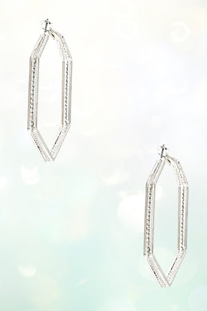HEXAGON HOOP EARRING