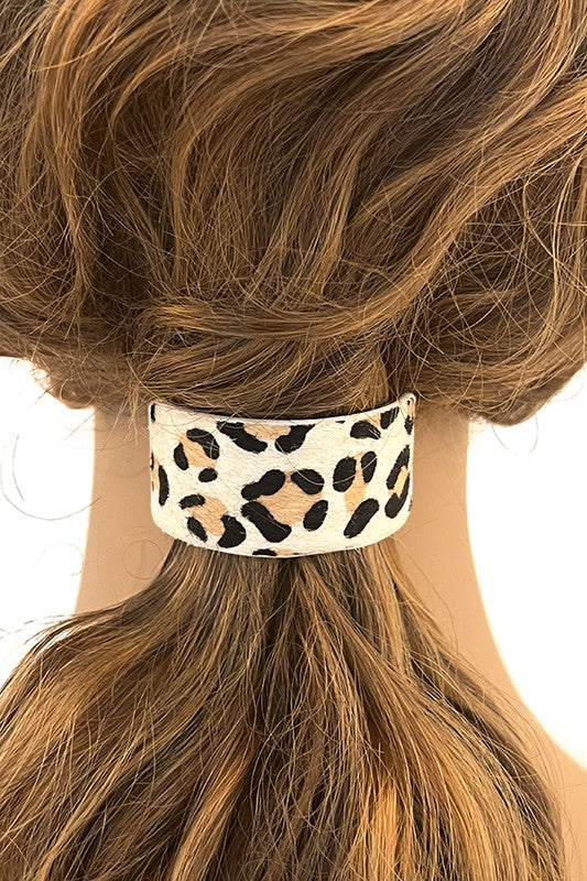 Animal Print Faux Hair Clip