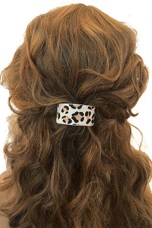 Animal Print Faux Hair Clip