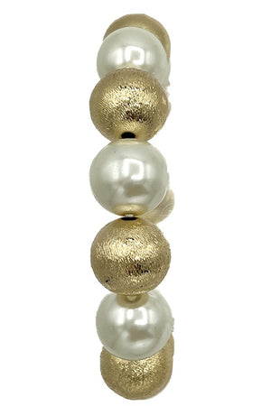 Pearl Satin Ball Bracelet