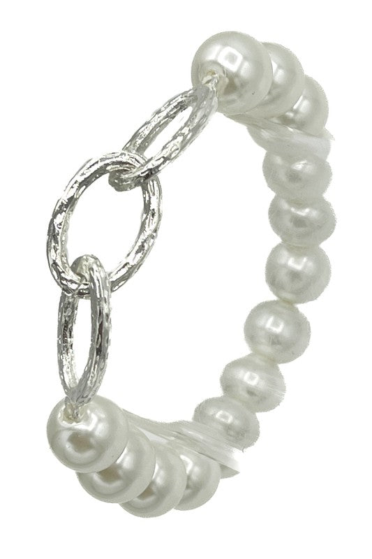 Pearl Chain Link Bracelet