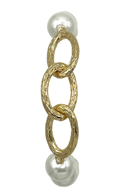 Pearl Chain Link Bracelet