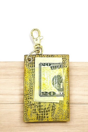 Glittery Snake Print Card Holder