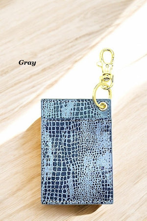 Glittery Snake Print Card Holder