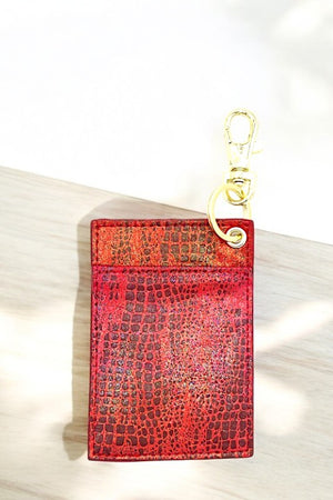 Glittery Snake Print Card Holder