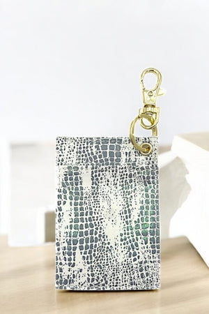 Glittery Snake Print Card Holder