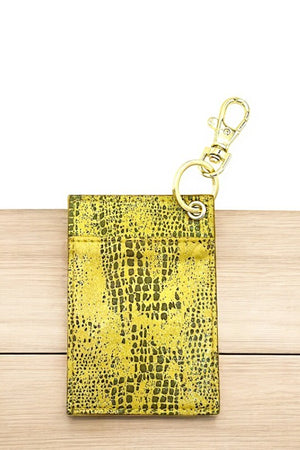 Glittery Snake Print Card Holder