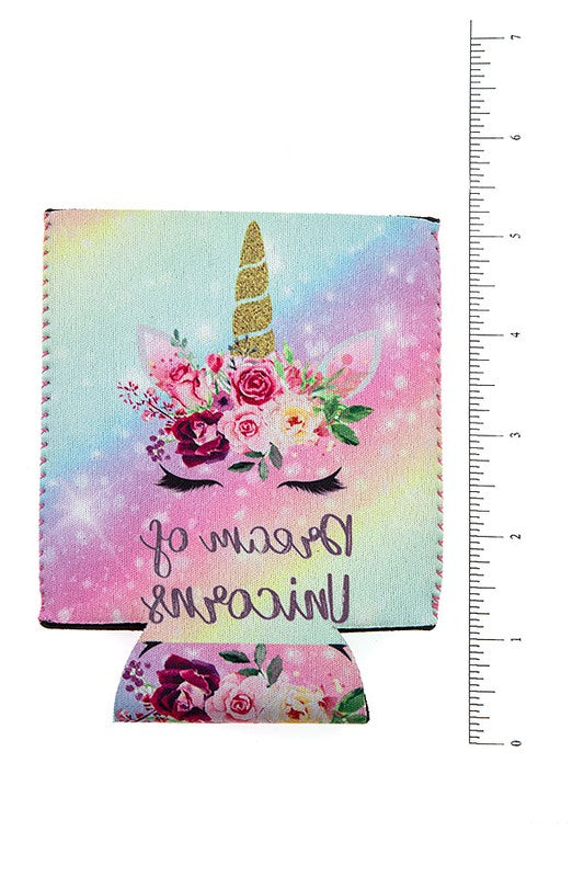 Unicorn Print Drink Sleeve