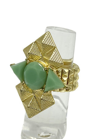 Spike Gem Accent Stretch Ring