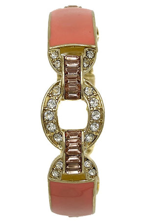 Rhinestone Pave Acrylic Fashion Bracelet