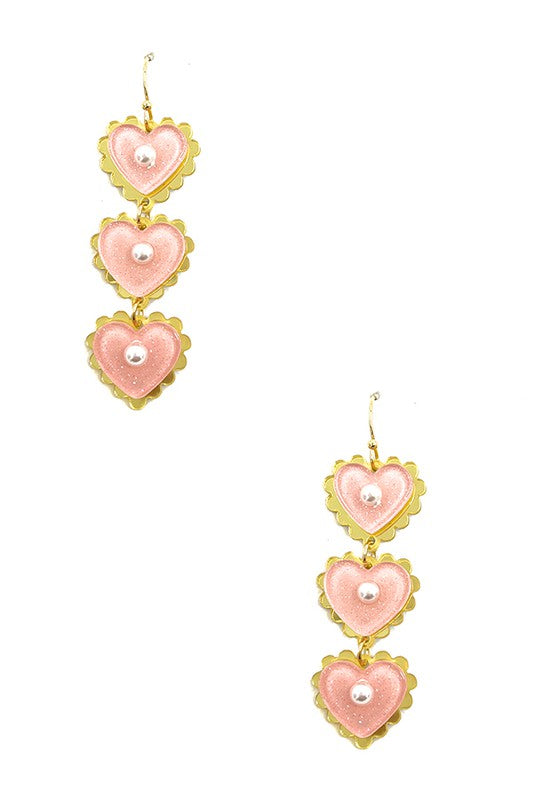 Multi Framed Heart Earring