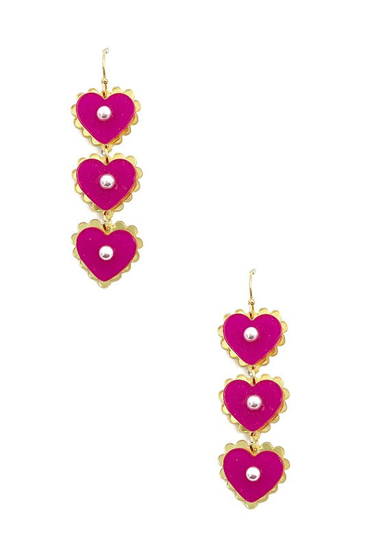 Multi Framed Heart Earring