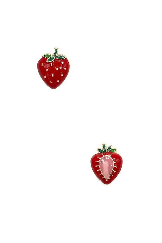 Strawberry Post Earring