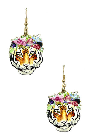 Tiger Dangle Earring