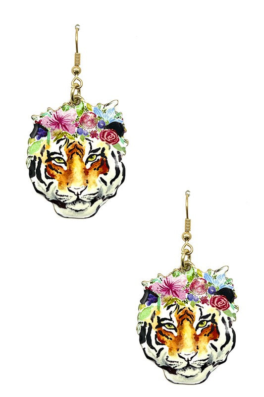 Tiger Dangle Earring