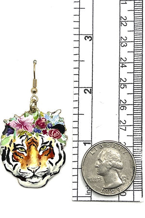 Tiger Dangle Earring