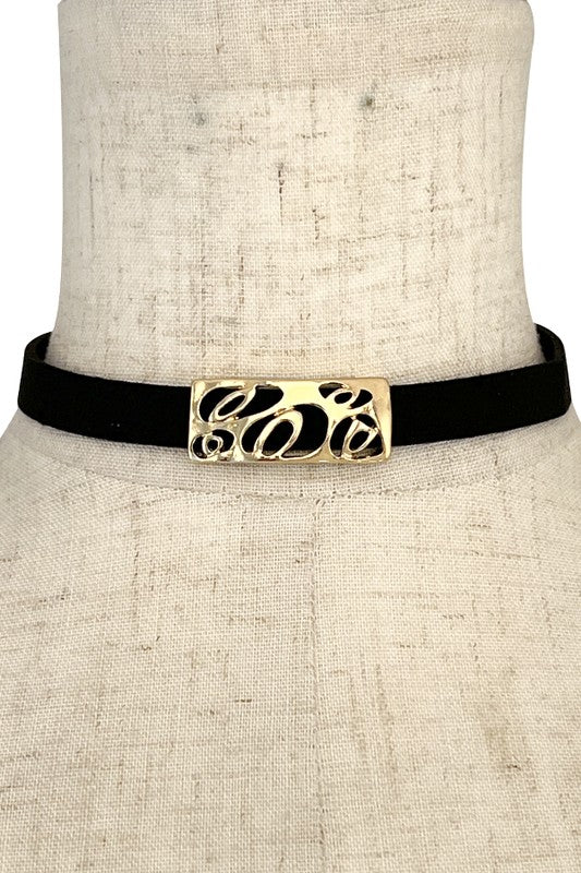 Filigree Pendant Choker Necklace