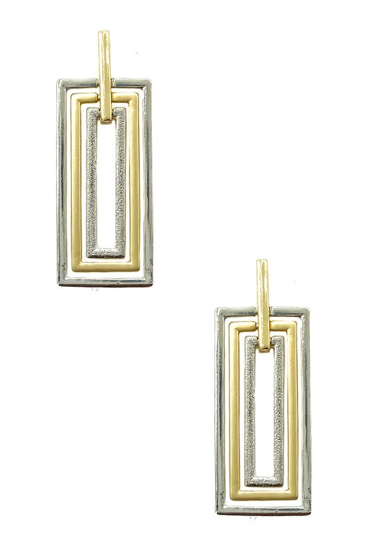 Multi Rectangle Drop Earring