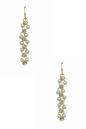 Pearl Gem Link Earring