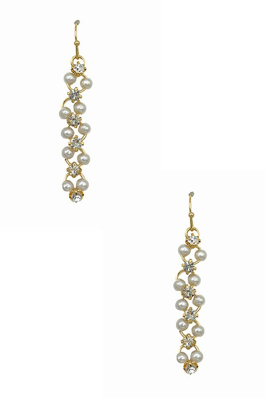 Pearl Gem Link Earring