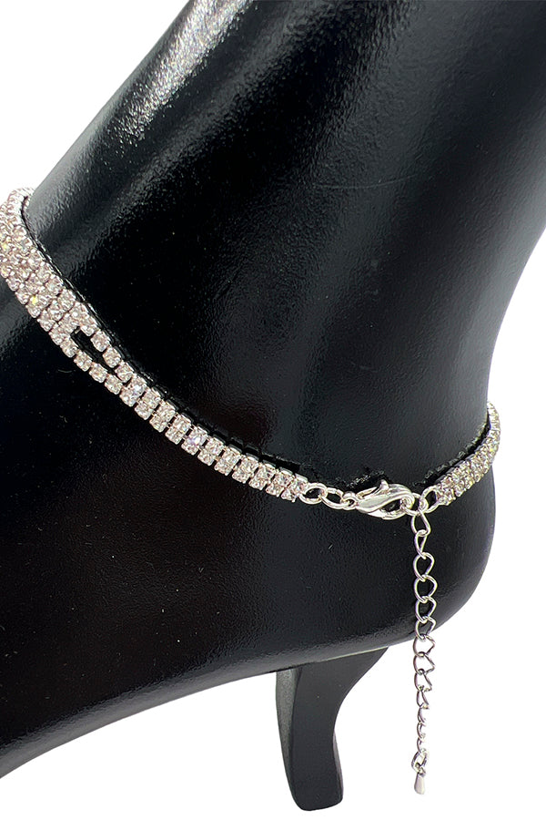 Rhinestone Pave Fashion Anklet