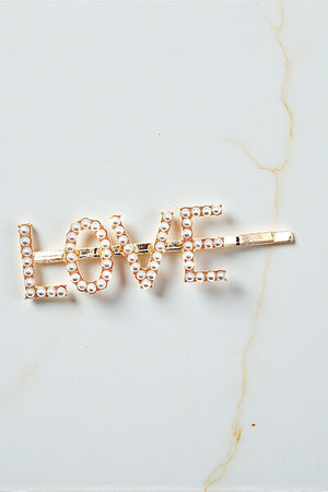 LOVE PEARL HAIR PIN