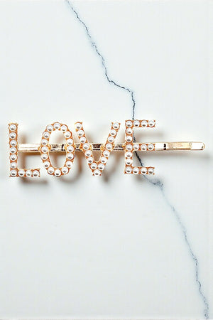 LOVE PEARL HAIR PIN